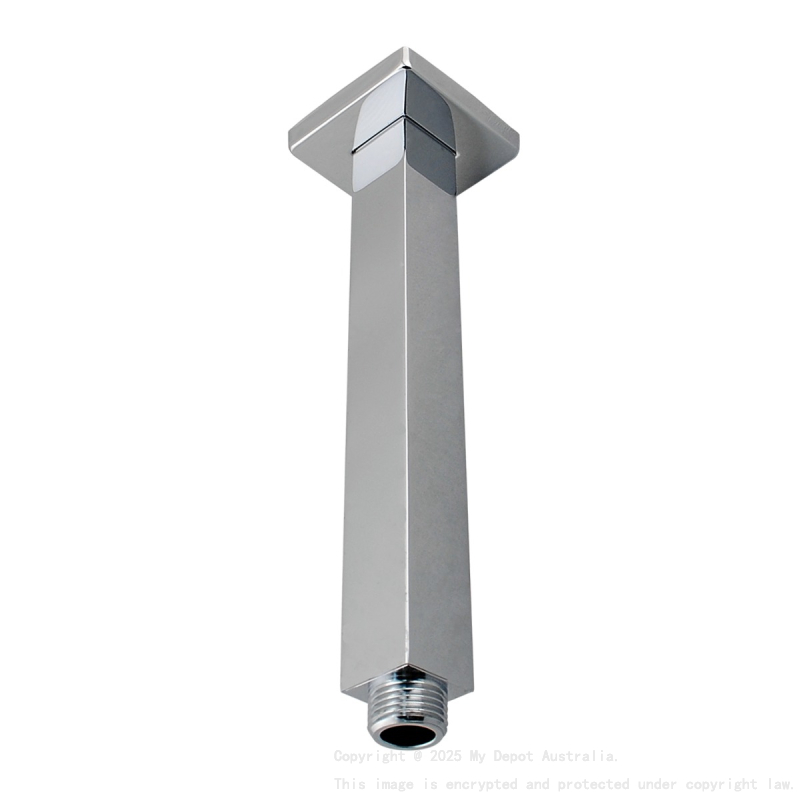 Cavallo Brushed Nickel Square Ceiling Shower Arm 200mm
