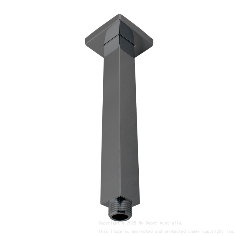 Cavallo Gun Metal Grey Square Ceiling Shower Arm 200mm