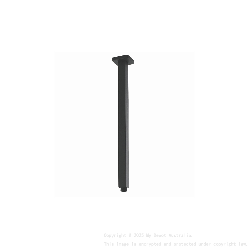 Cavallo Gun Metal Grey Square Ceiling Shower Arm 400mm