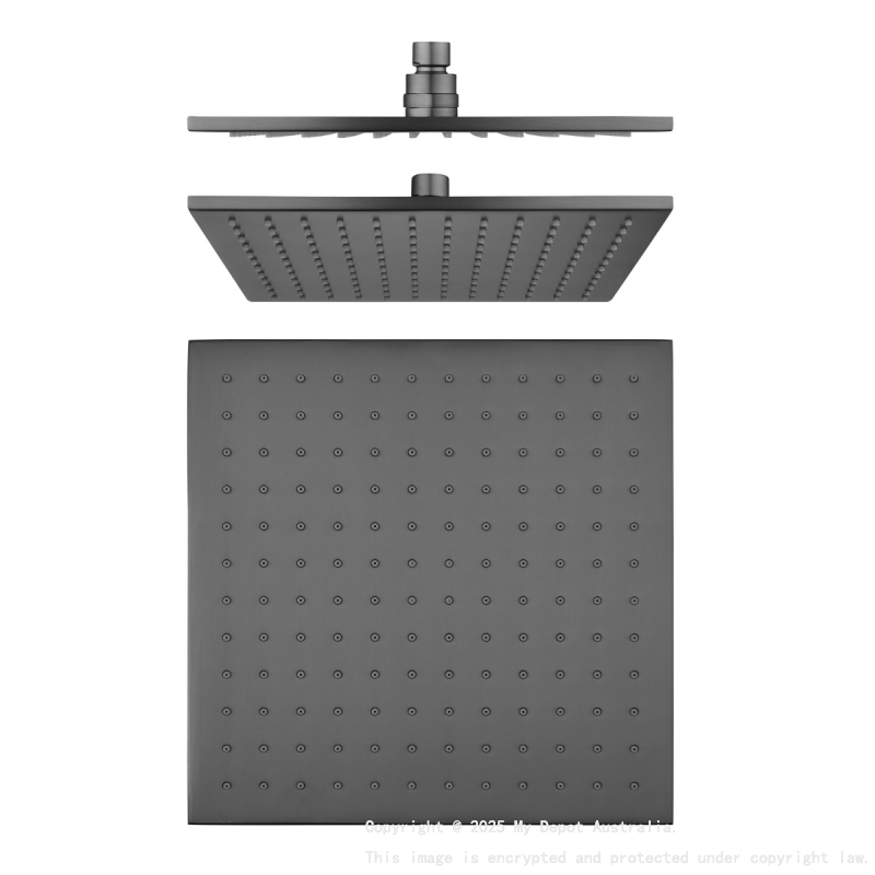 Cavallo 10″ Gun Metal Grey Soild Brass Shower Head