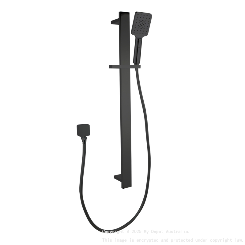 Bellino Black Sliding Shower Rail(ABS Handheld Shower)
