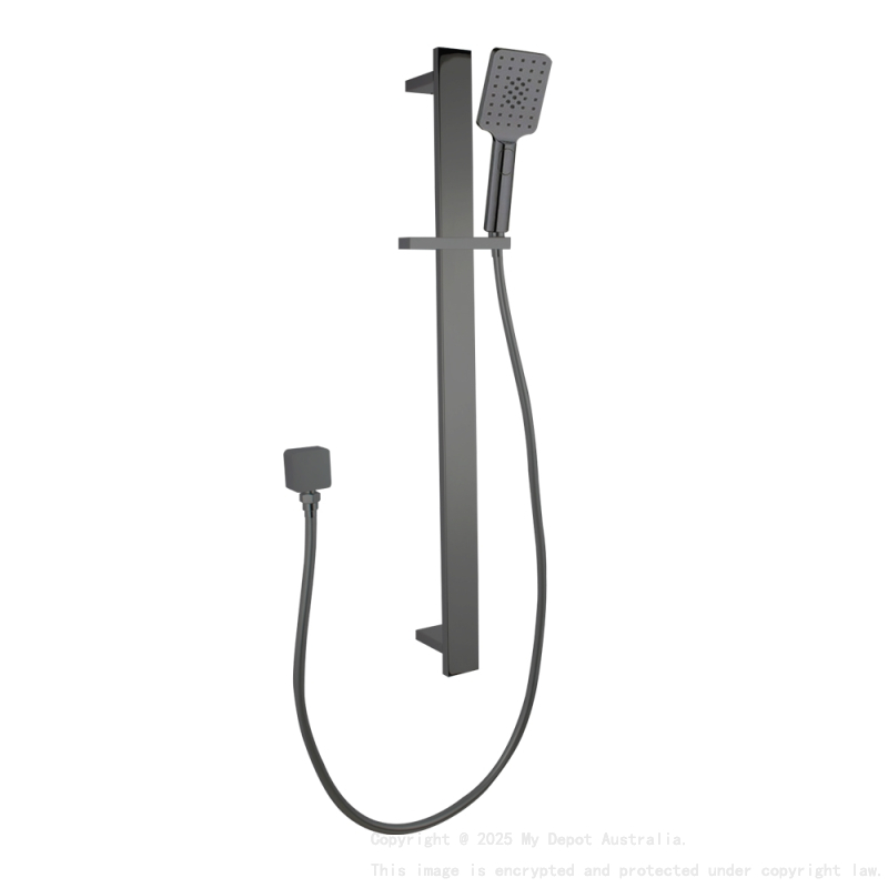 Bellino Gun Metal Grey Sliding Shower Rail(ABS Handheld Shower)