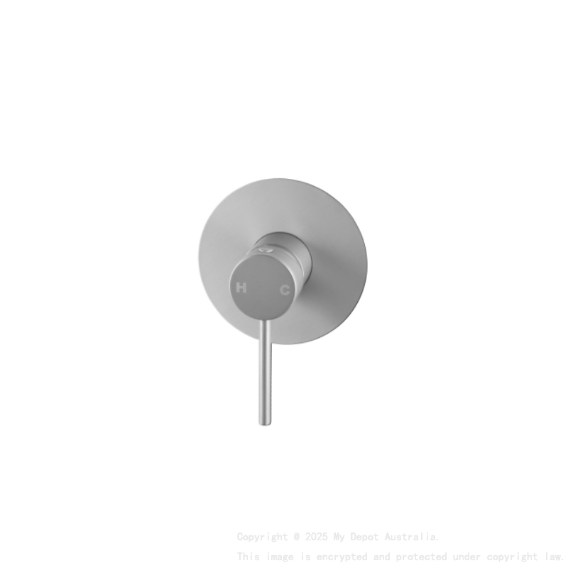 Pentro Brushed Nickel Round Shower Mixer Tap