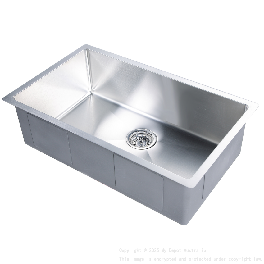 Bowl Size:720X400X230mm Overall Size:760X440X230mm Brushed Stainless Steel Kliff Hand Made Stainless Steel Sinks