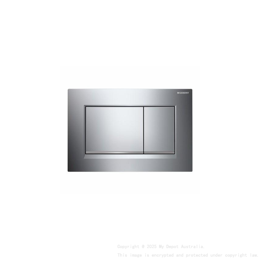 ABS Square Push Plate Chrome/Stain/Chrome 115.883.Kh.1