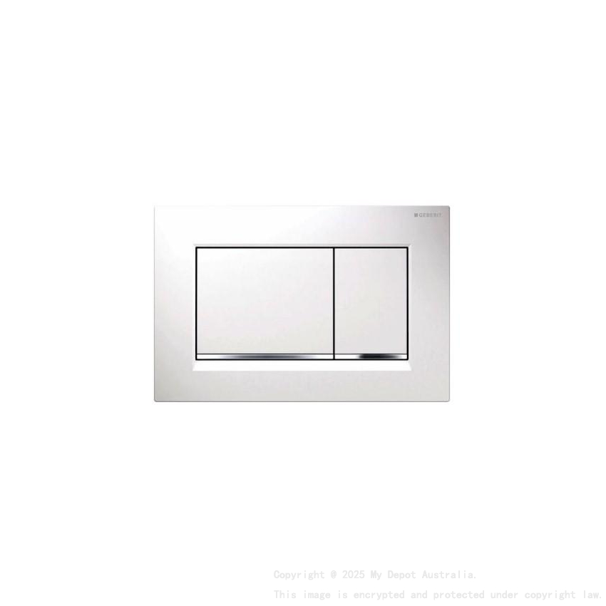 ABS Square Push Plate White/Chrome/White 115.883.Kj.1