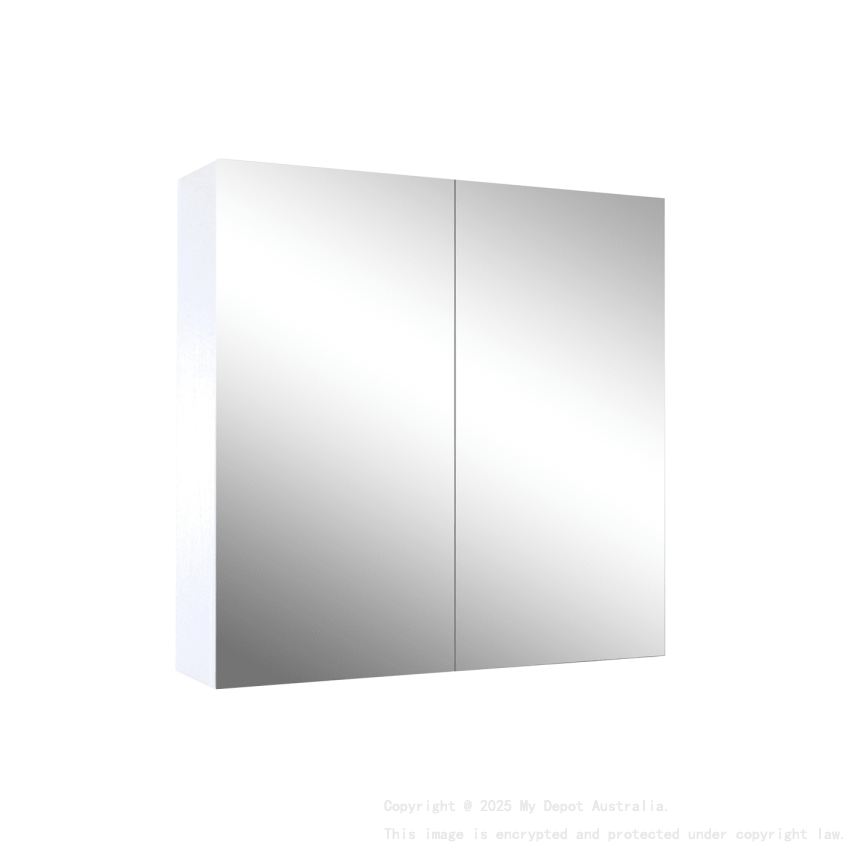 900*720*150mm Pvc White Shaving Cabinet Two Doors