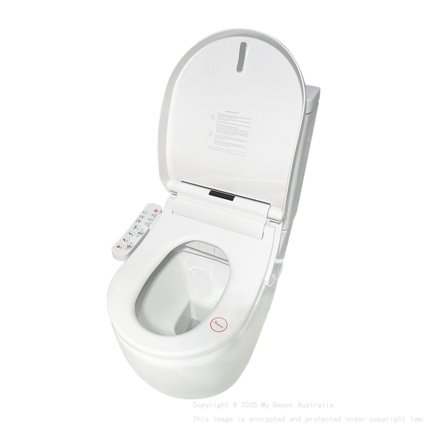 Two Piece Toilet Suite With Smart Wash & Dry Bidet Toilet Seat