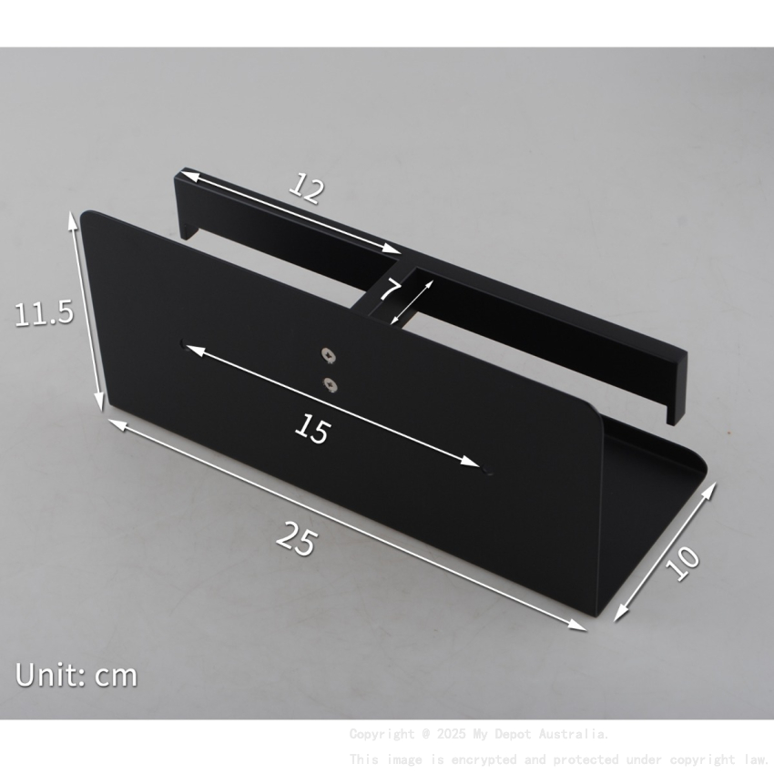 Black Double Toilet Paper Holder with Cover