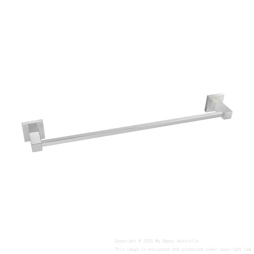 Chrome Single Towel Rail 600mm