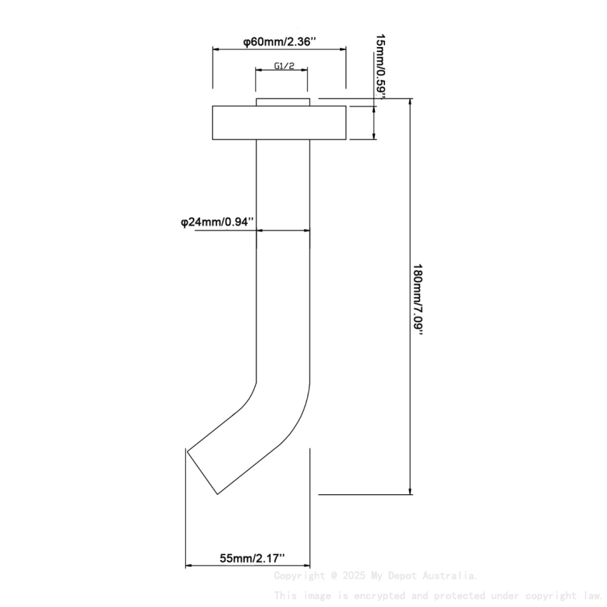 Round Chrome Bathtub/Basin Wall Spout