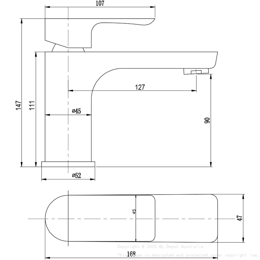 Black Basin Mixer Tap