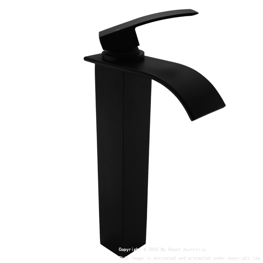 Black Waterfall Tall Basin Mixer