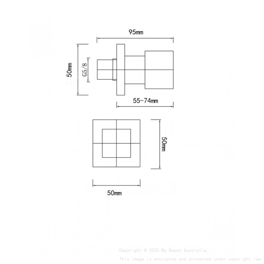 Chrome Cubic Shower Wall Taps