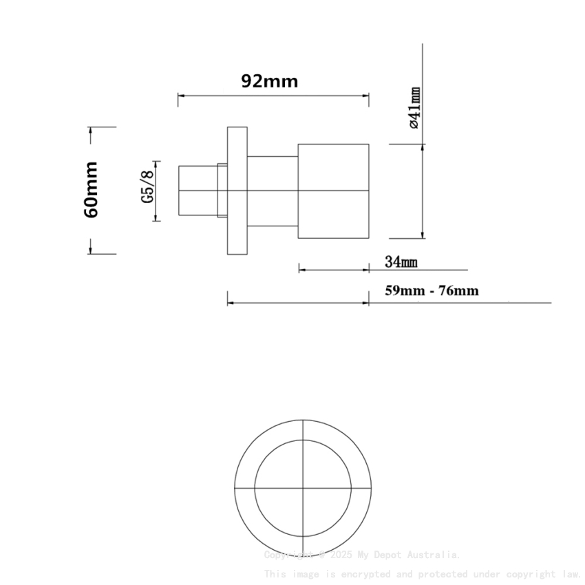 Round Chrome Shower Wall taps