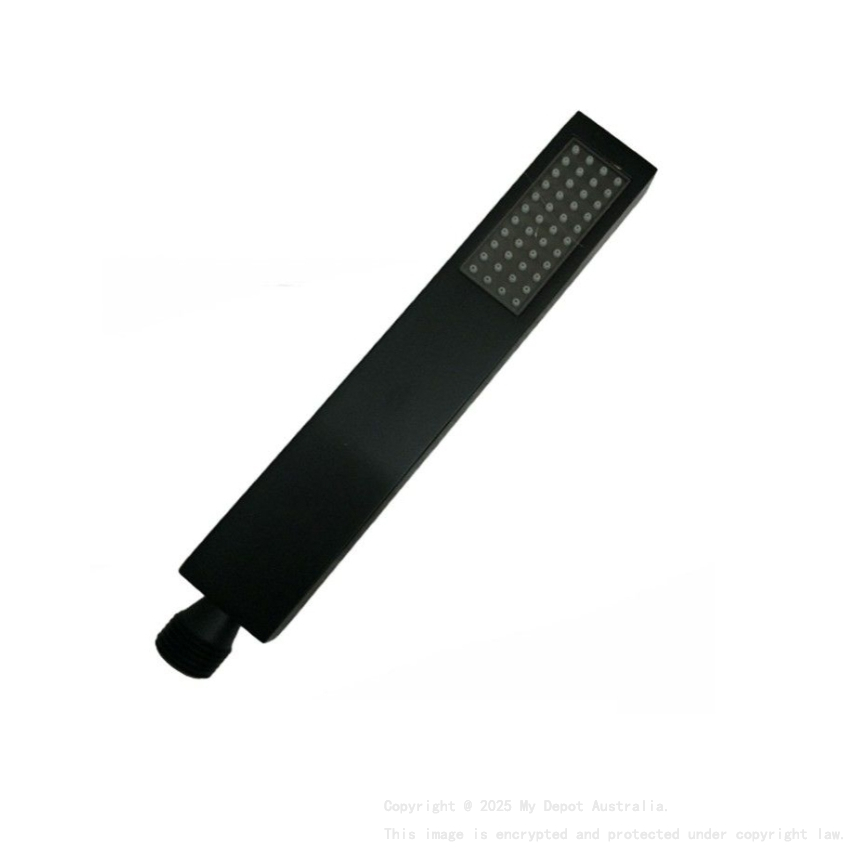 Matte Black Brass Square Handheld Shower Spray Head