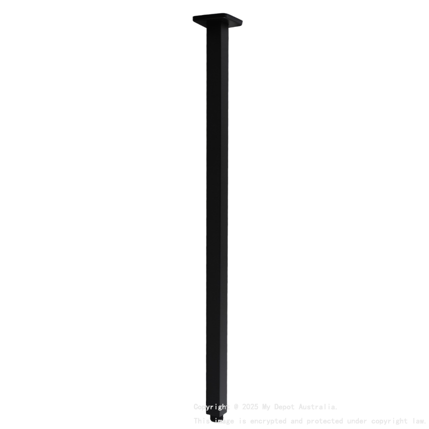 Square Black Ceiling Shower Arm 600mm