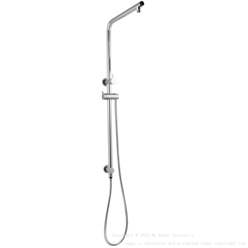 Round Chrome Shower Station(Right Angle) without Shower Head and Handheld Shower