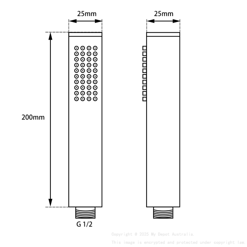 Round Chrome Handheld Shower Handheld Sprayer Head