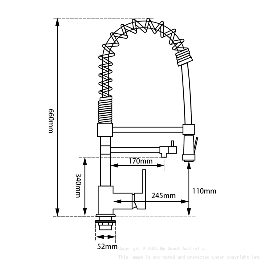 Spring Chrome Commercial Double Spout Kitchen Sink Mixer Tap