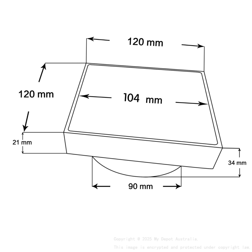 Chrome Shower Grate Floor Waste Drain Smart Insert Tile 120*120mm