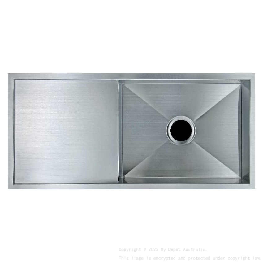 304 Stainless Steel Hand-made Single Bowl Kitchen Sink(Round Edges) 960*450*230mm