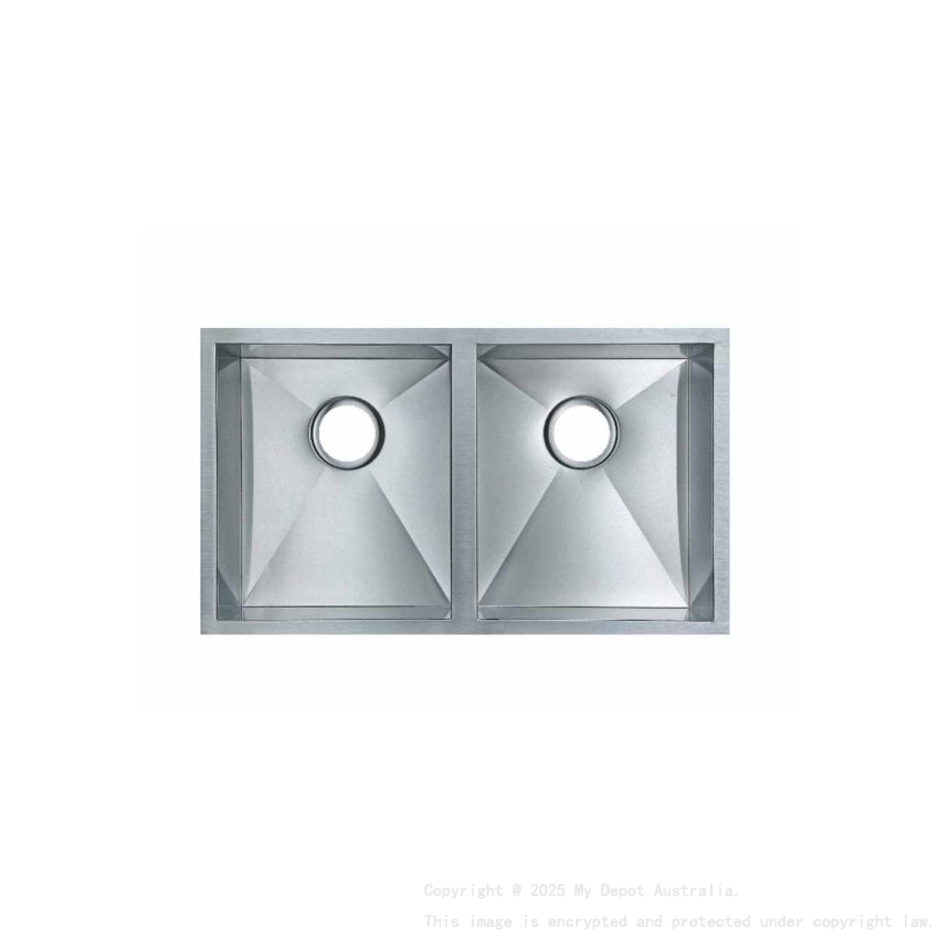 304 Stainless Steel Hand-made Double Bowl Kitchen Sink 770*450*215mm