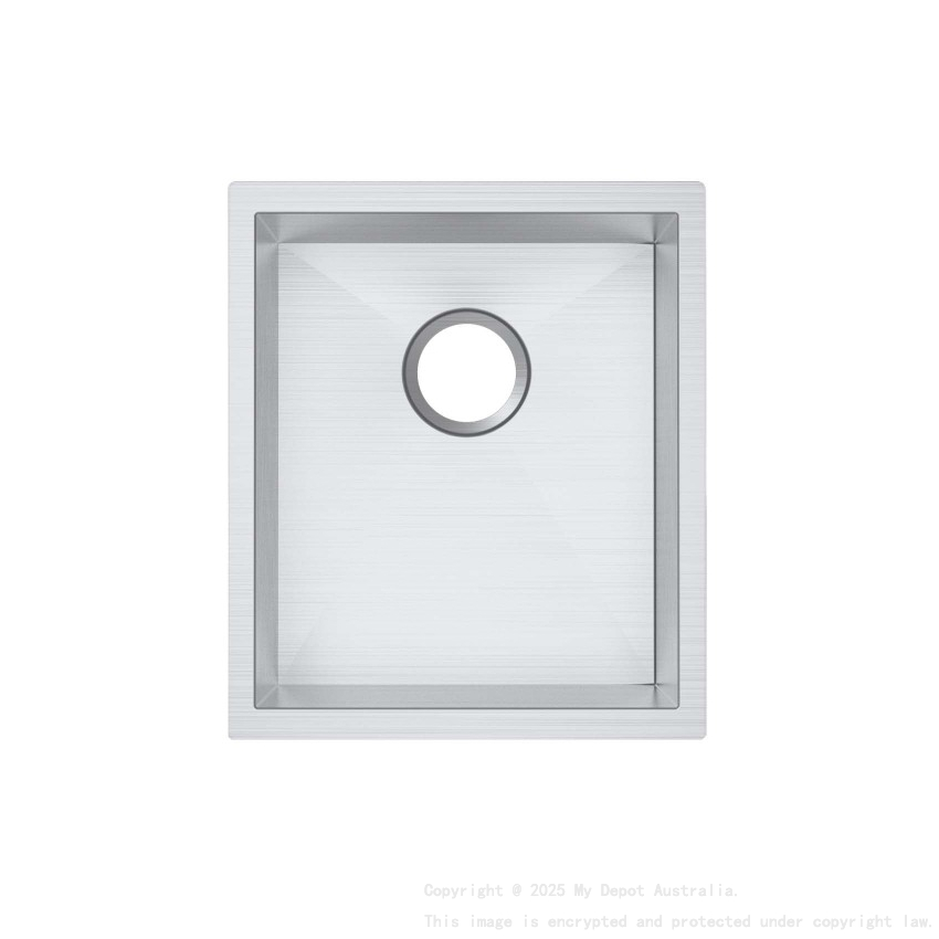 304 Stainless Steel Hand-made Single Bowl Kitchen Sink(Round Edges)390*450*215mm