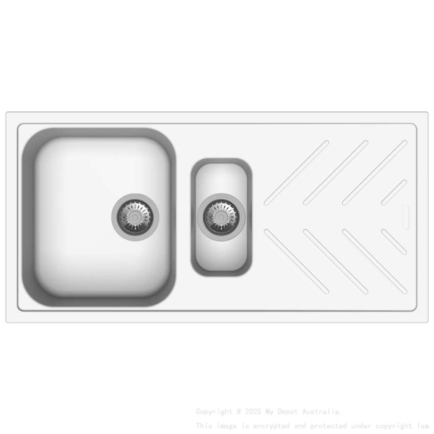 New Beethoven D150 Snova White 1 and 1/4 Bowl Granite Kitchen Sink 1000*500mm