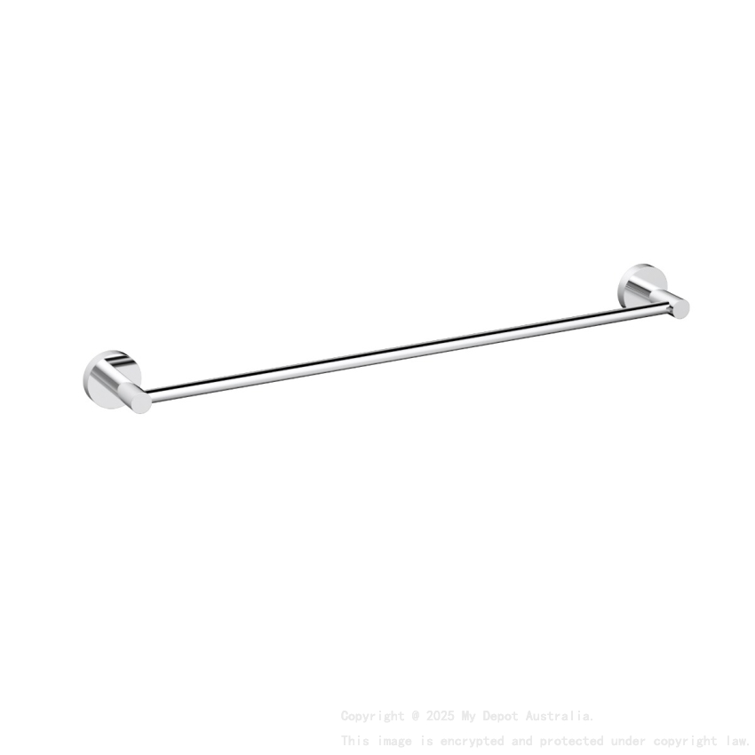 600mm Otus Slimline Single Towel Rail 600mm Chrome