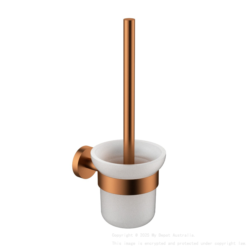 Otus Slimline Toilet Brush Holder Brushed Copper