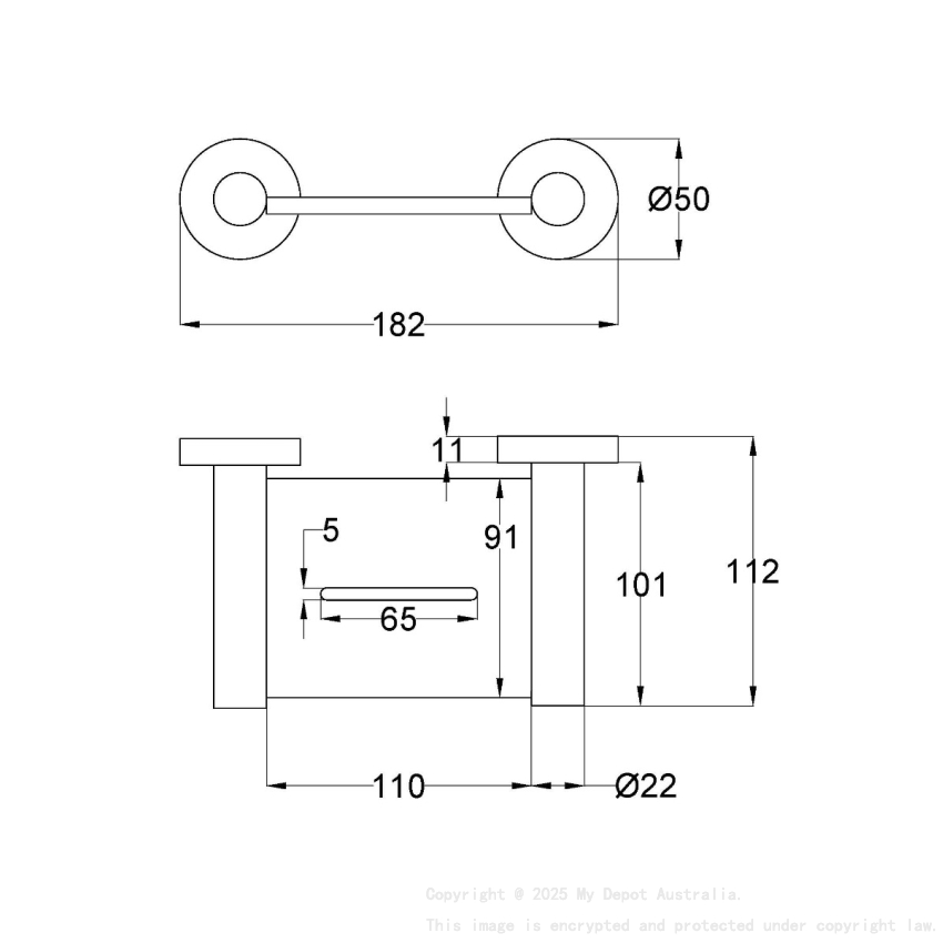Otus Slimline Soap Holder Brushed Stainless Steel