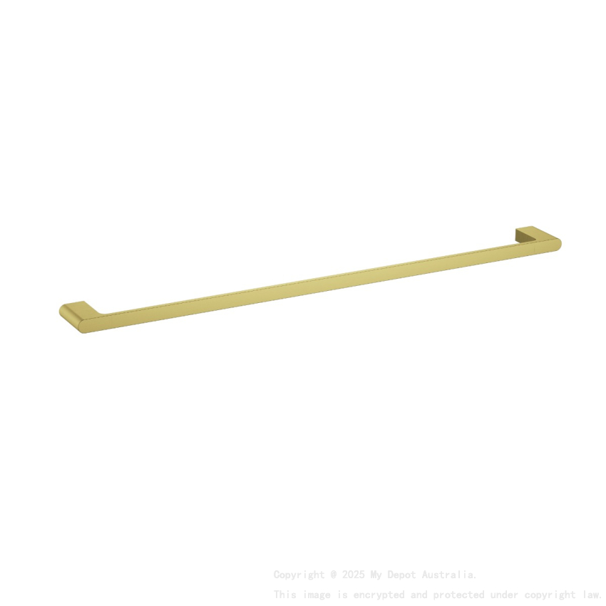 Cora  Single Towel Rail 800mm Brushed Gold