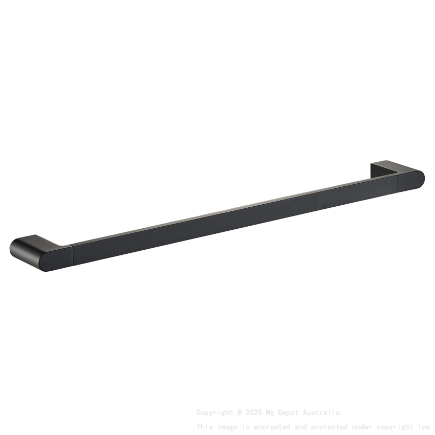 Flores Single Towel Rail 600 mm Matt Black