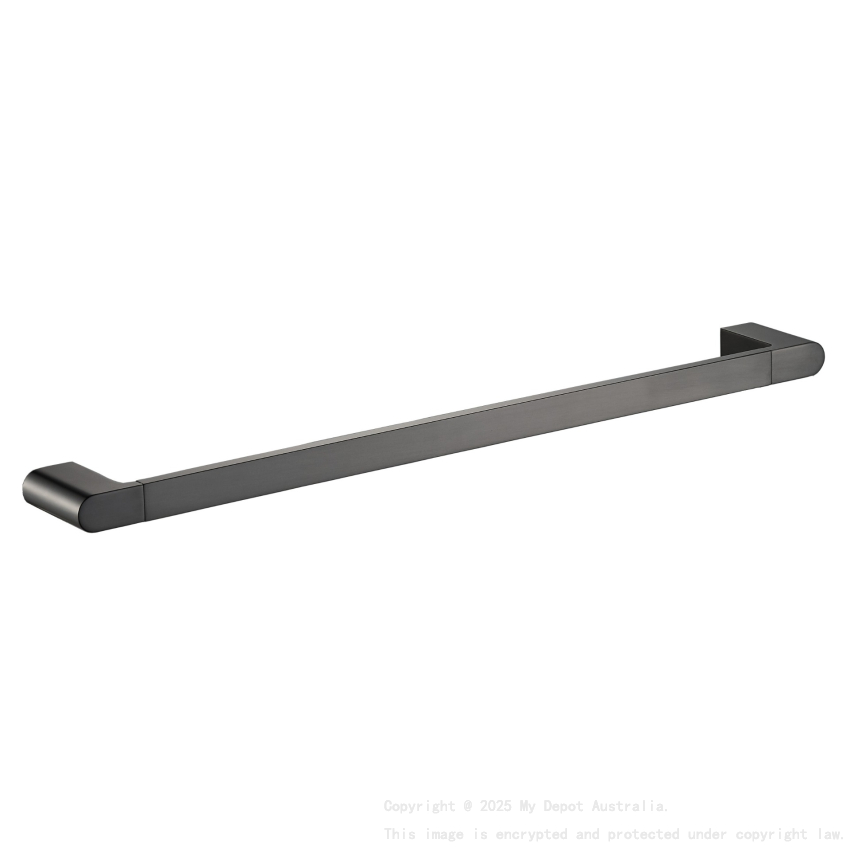 Flores Single Towel Rail 800 mm Gunmetal