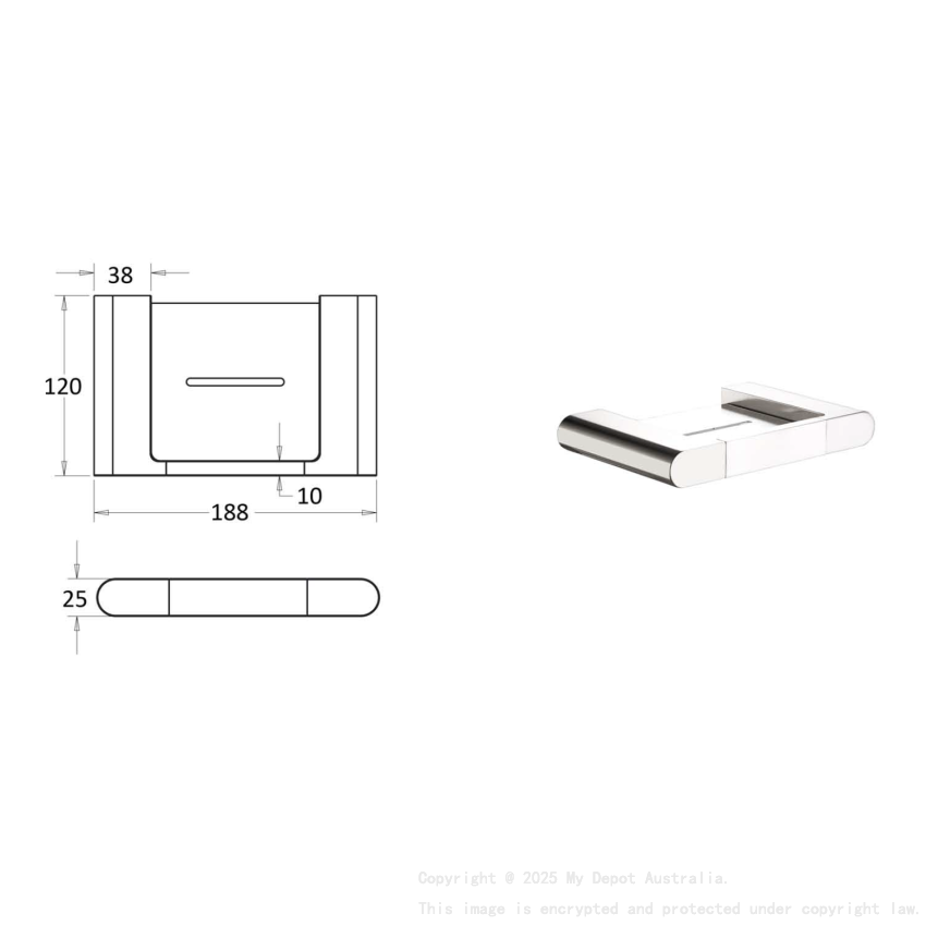 Flores Soap Holder Chrome