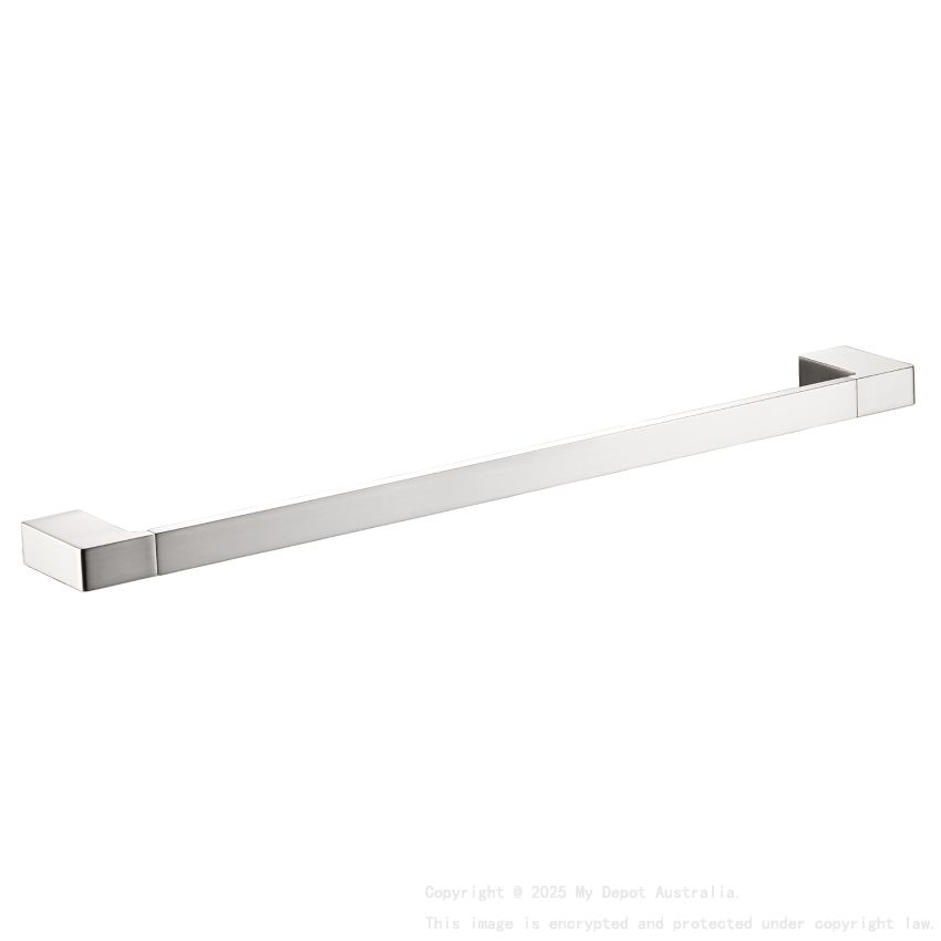 Ceram Single Towel Rail 600 mm Brushed Nickel