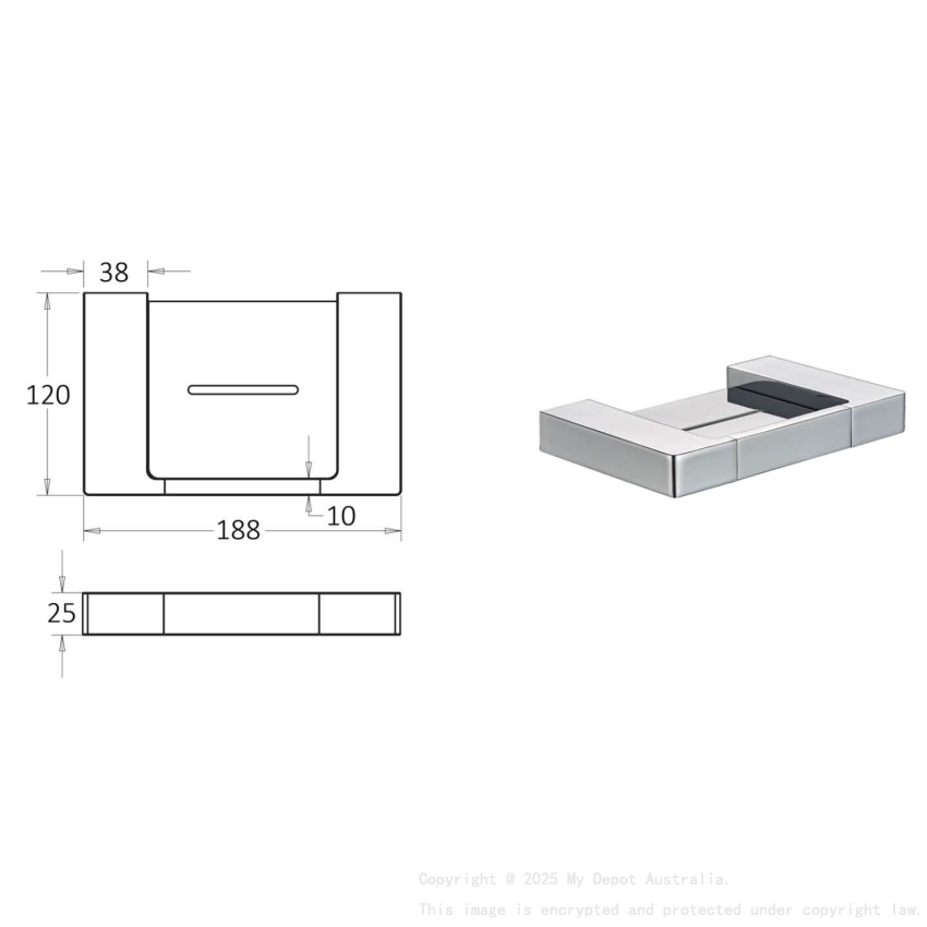 Ceram Soap Holder Chrome