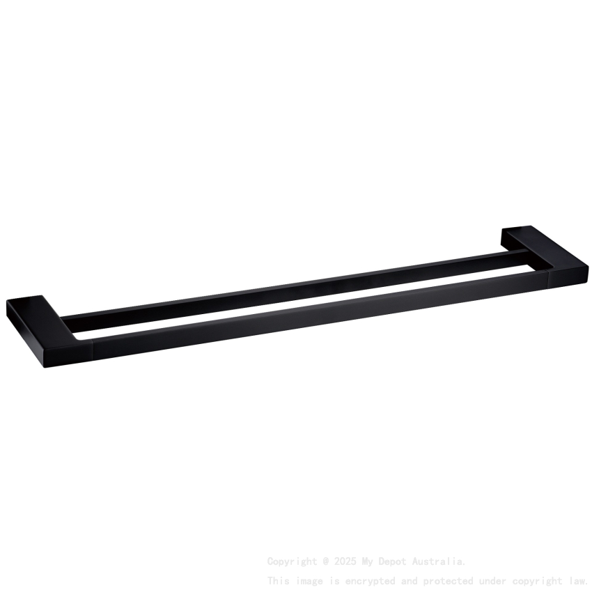Eden Double Towel Rail 800 mm Matt Black