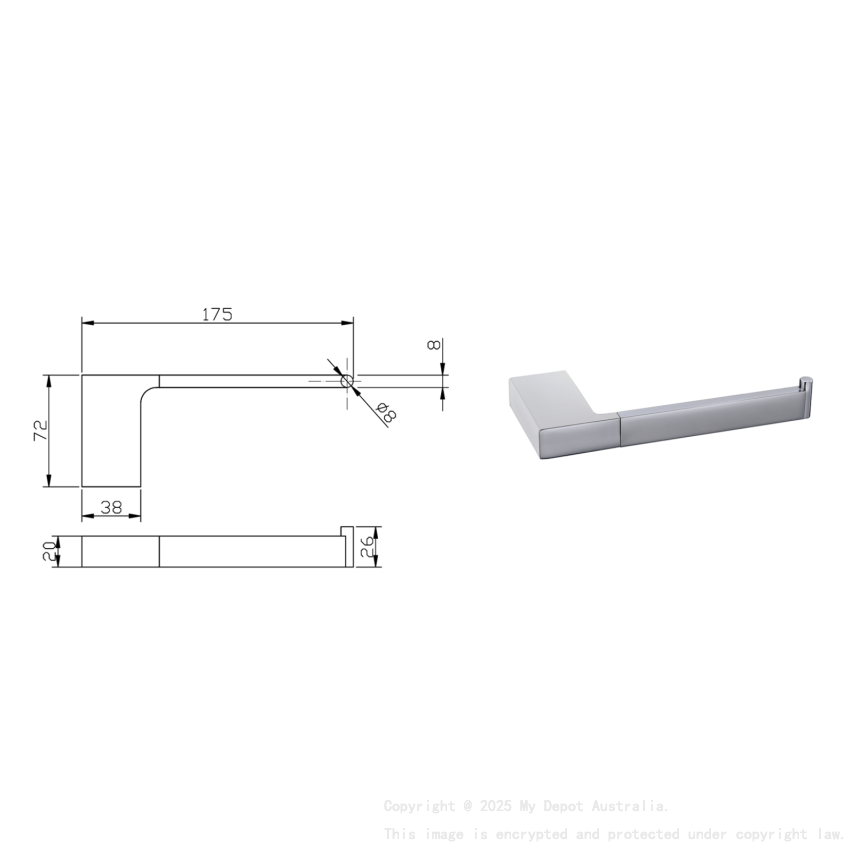 Eden Toilet Roll Holder Chrome