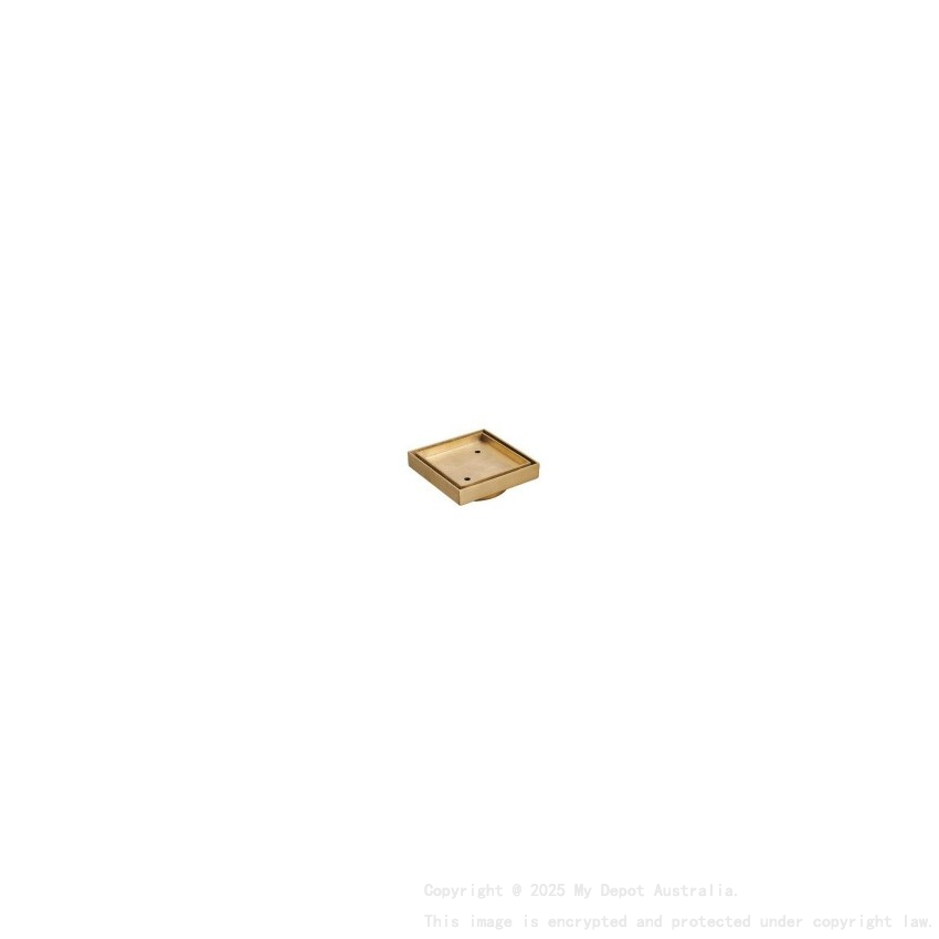 115X115mm Brushed Gold Slim Square Tile Insert Floor Drain(90mm Outlet)