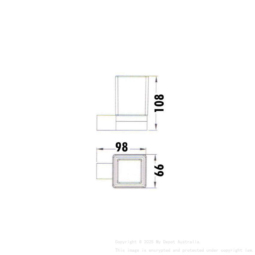 Rosa Toilet Roll Holder Matt Black