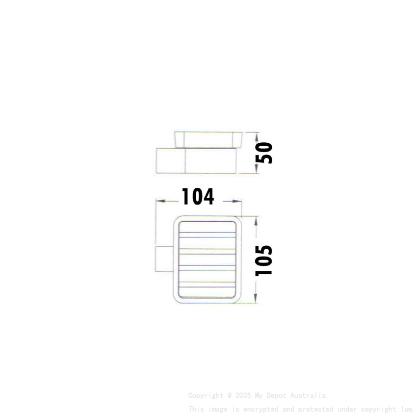 Rosa Glass Soap Dish Matt Black