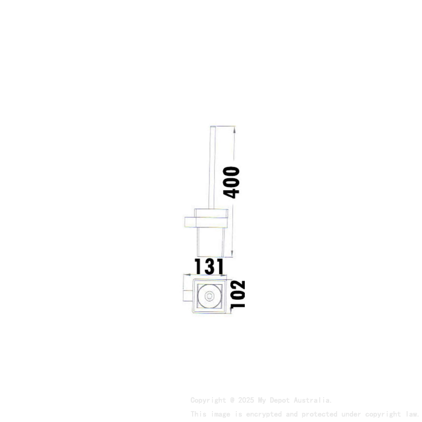 Rosa Toilet Brush Matt Black