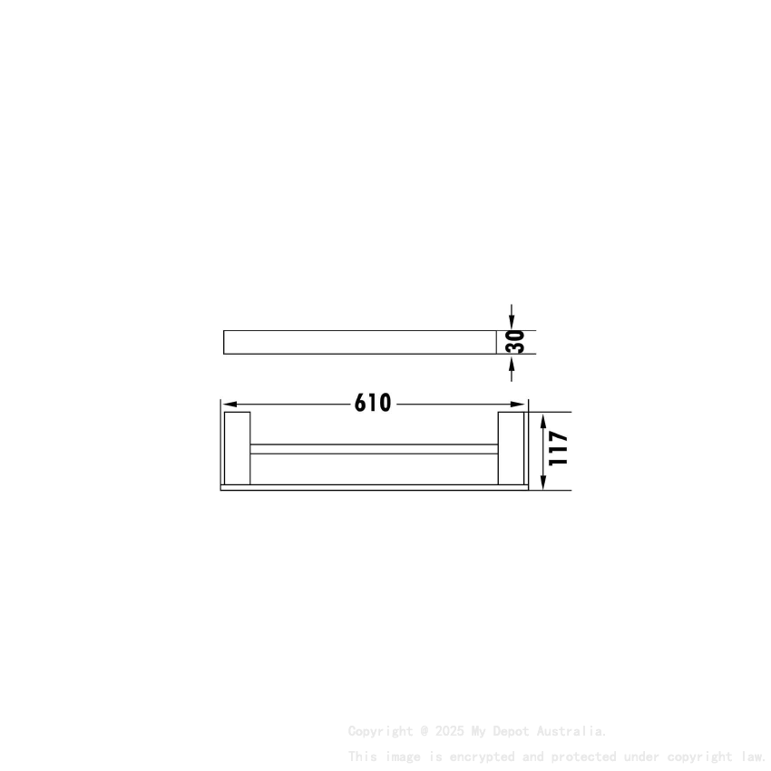 Rosa Double Towel Rail Mirror Polish
