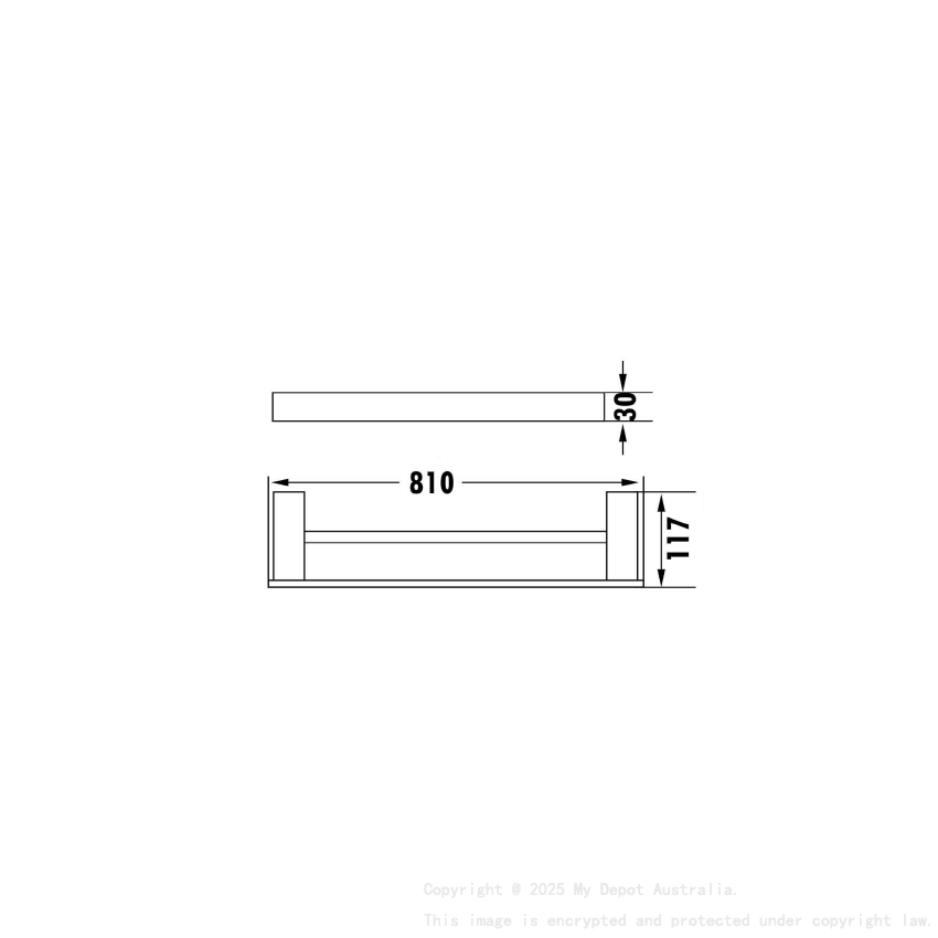 Rosa Double Towel Rail Mirror Polish