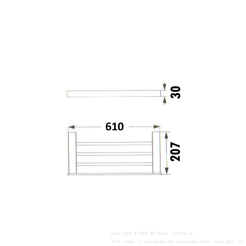 Rosa Towel Shelf Matt Black