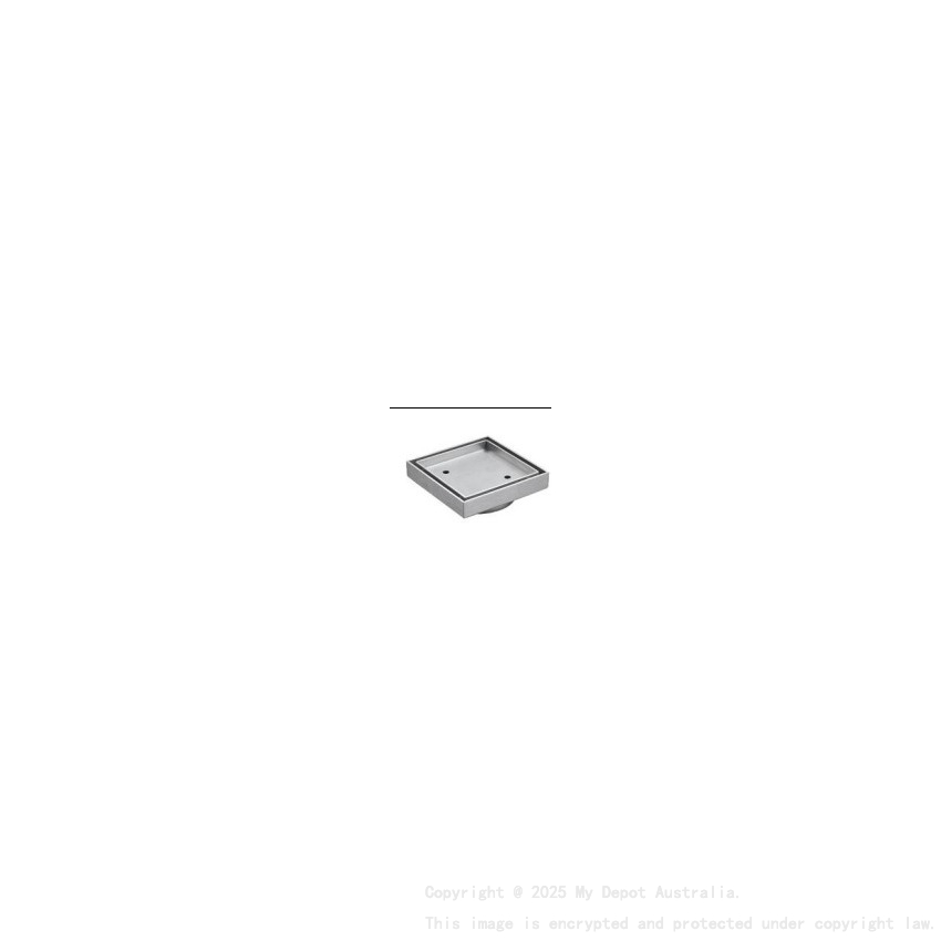 115X115mm Brushed Nickel Clear Out Floor Waste(90mm Outlet)