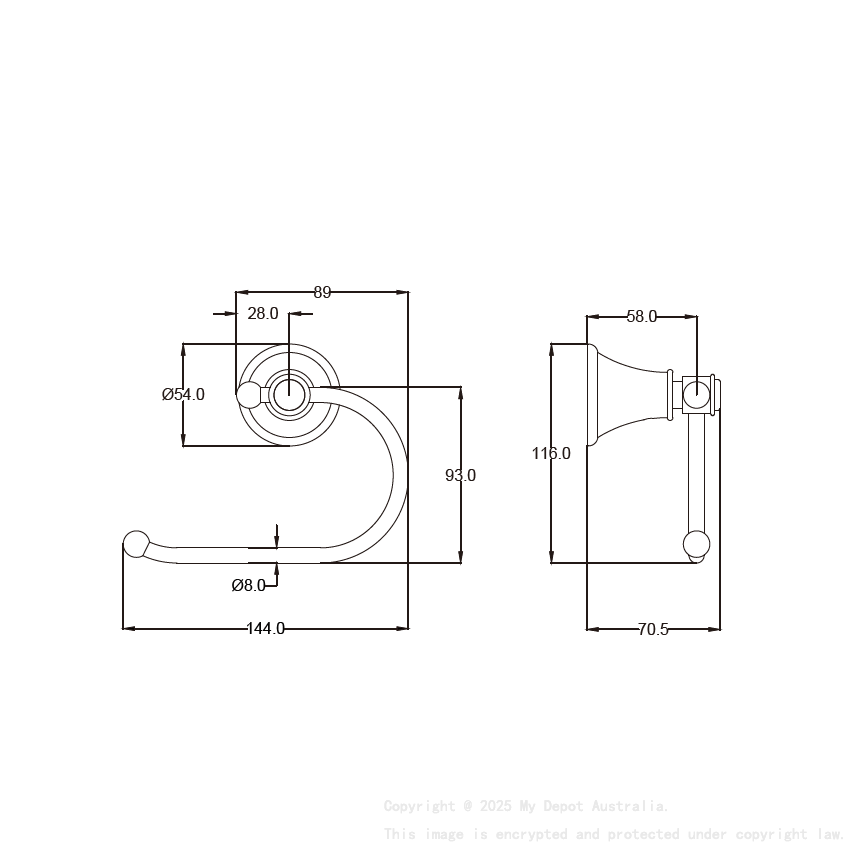 Clasico Paper Holder Chrome
