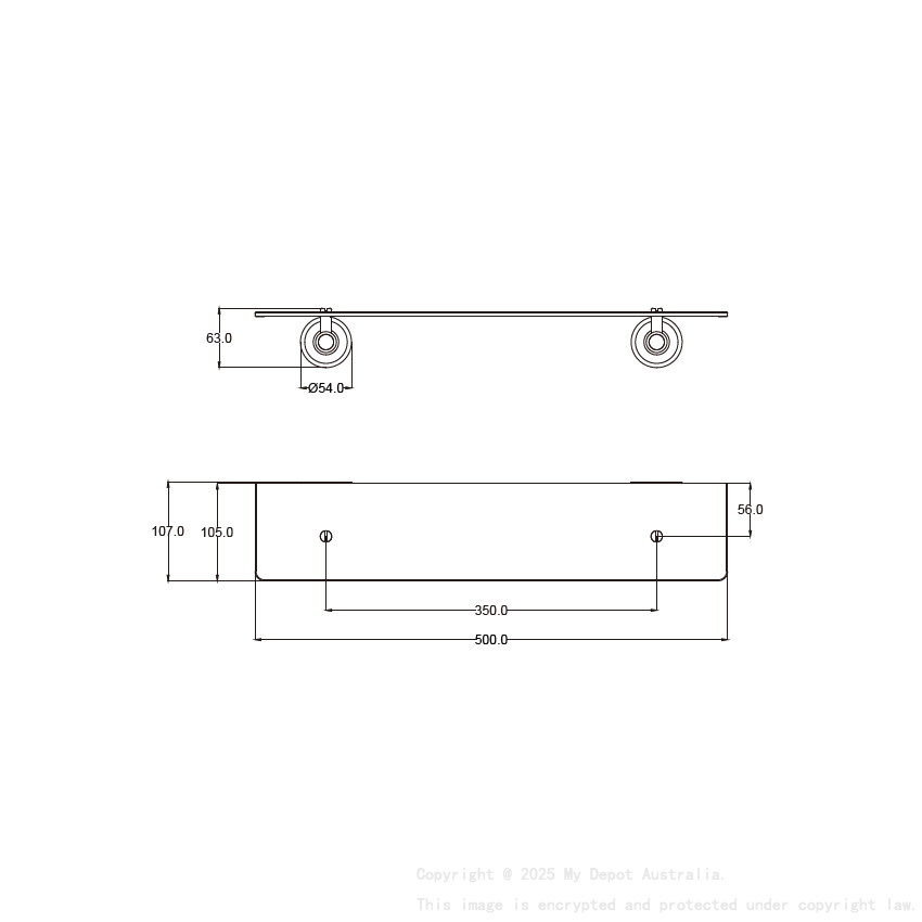 Clasico Glass Shelf Chrome